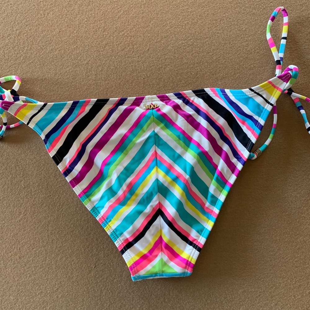 Colorful Stripy Roxy Bikini Bottom - Picture 2 of 4